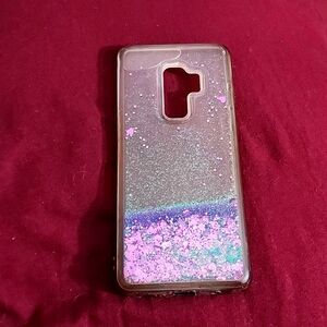 Samsung S9 Plus clear/glitter phone case